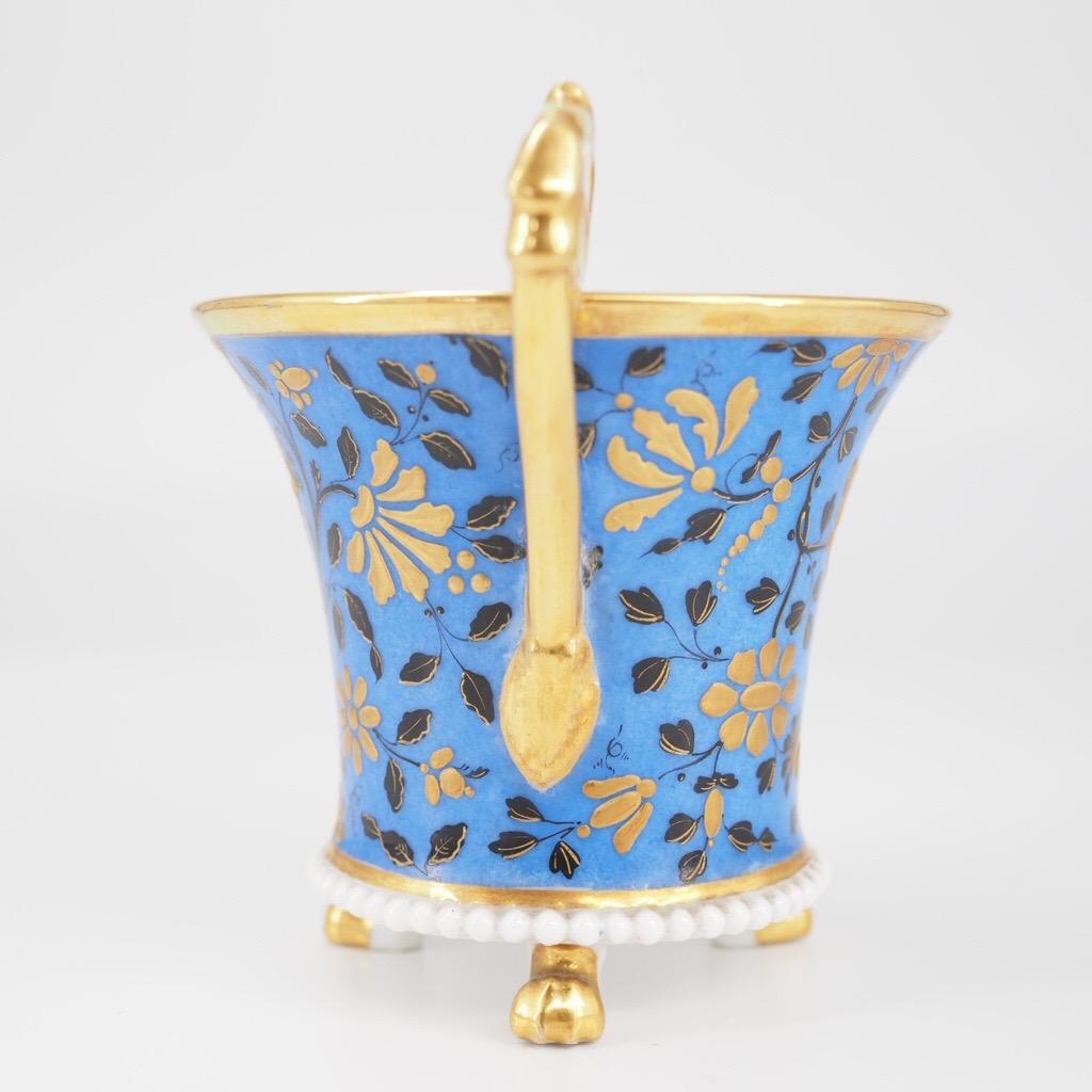 Paris Porcelain Cabinet Cup & Saucer, circa 1830 For Sale 4