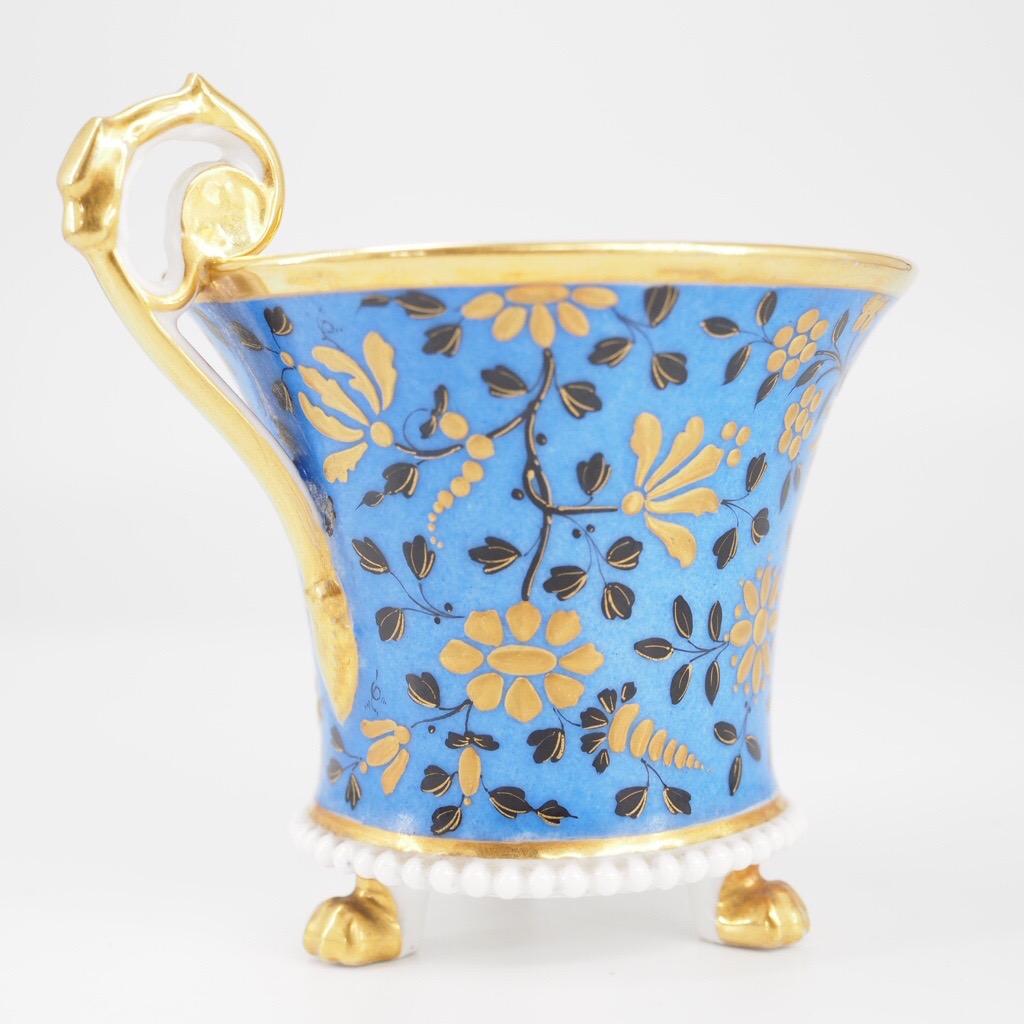 Paris Porcelain Cabinet Cup & Saucer, circa 1830 For Sale 5