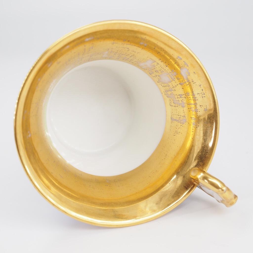 Paris Porcelain Cabinet Cup & Saucer, circa 1830 For Sale 7