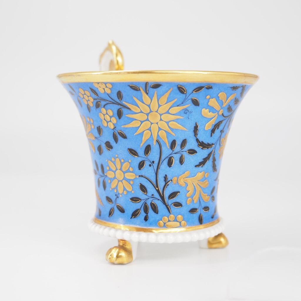 Paris Porcelain Cabinet Cup & Saucer, circa 1830 For Sale 1