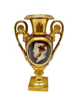 Paris Porcelain Cameo Vase Attributed to Nast