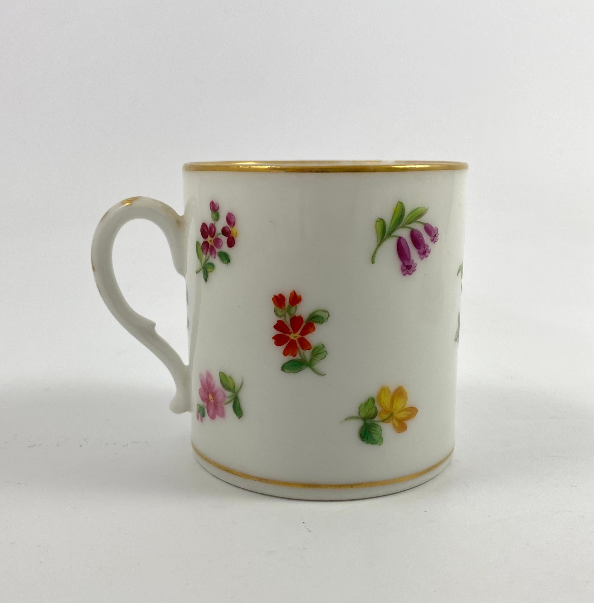Mid-19th Century Paris Porcelain Coffee Can and Saucer, C. 1830
