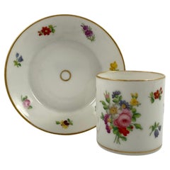 Paris Porcelain Coffee Can and Saucer, C. 1830