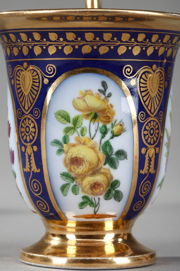 19th Century Paris Porcelain Coffee Service in Charles X-Style For Sale