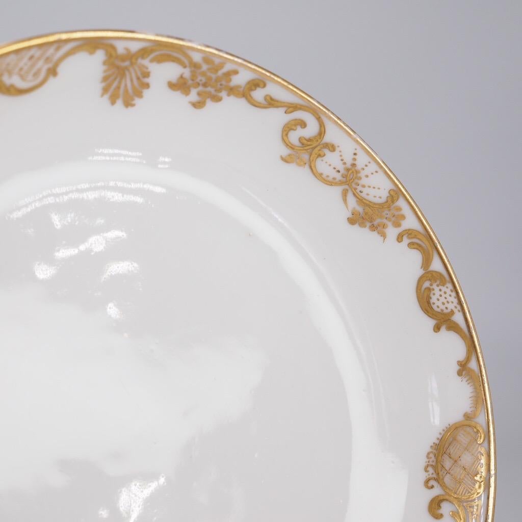 French Paris Porcelain Cup & Saucer, Armorial ‘Boyer Succsr to Feuillet’, c. 1850 For Sale