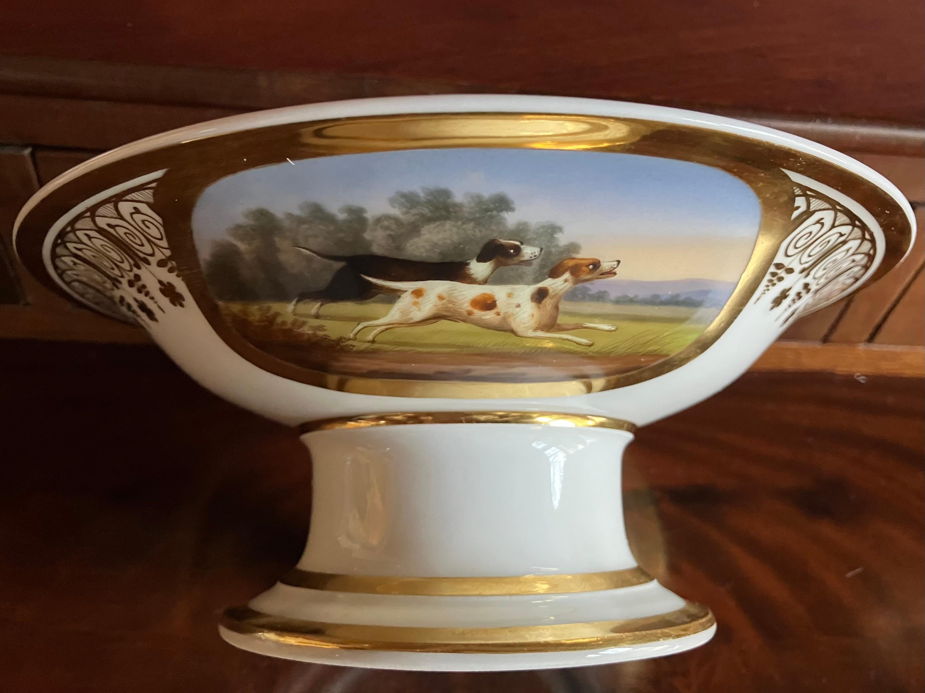 Pariser Porzellan Vergoldetes Jagdservice im Angebot 1
