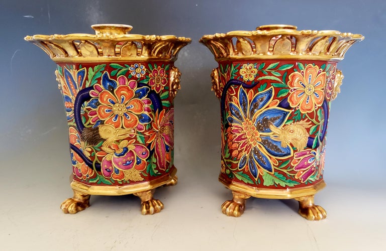Mid-19th Century Paris Porcelain Incense Holders Attributed to Jacob Petit, circa 1840