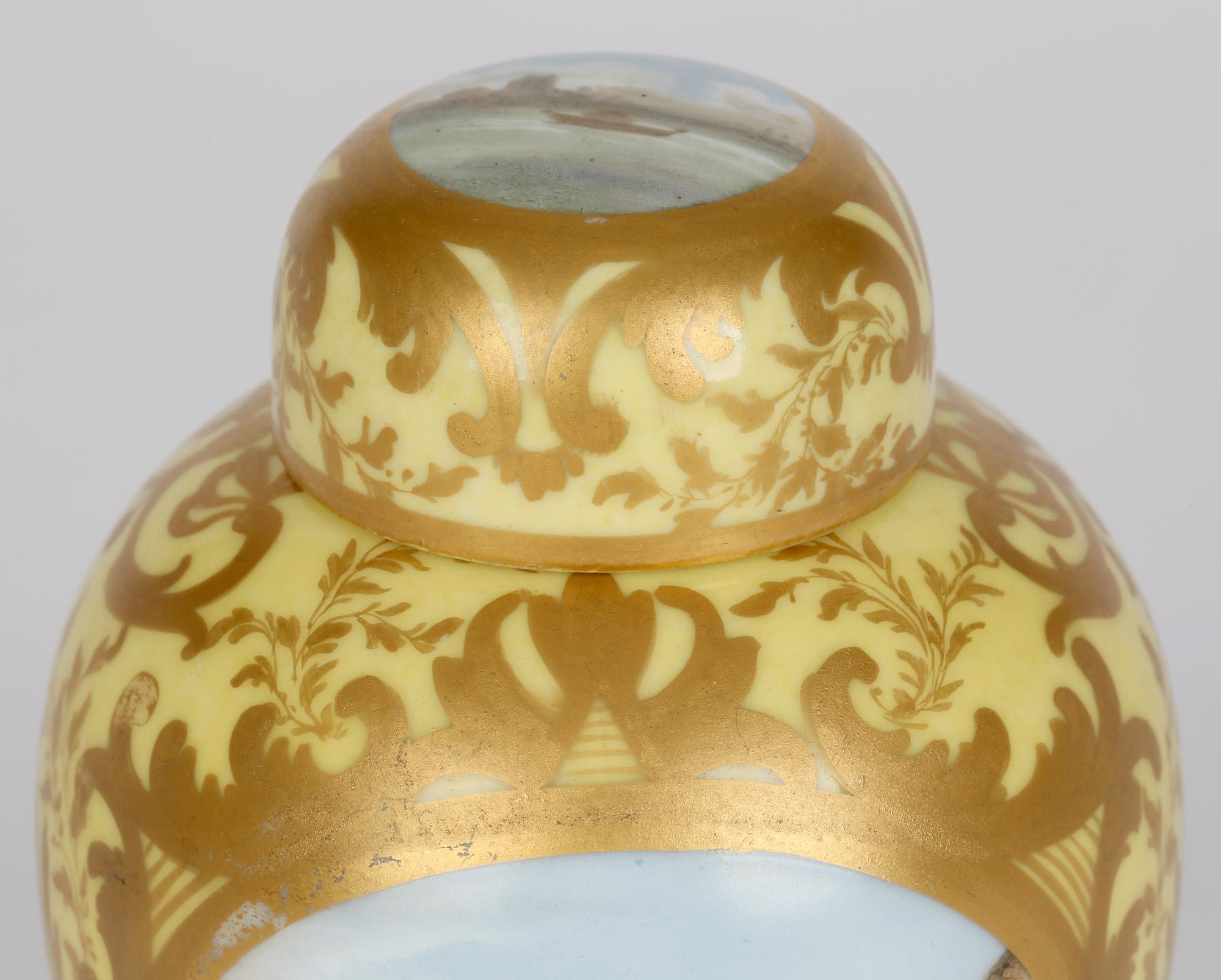 Paris Porcelain Lidded Porcelain Tea Caddy with Scenes of Venice 8