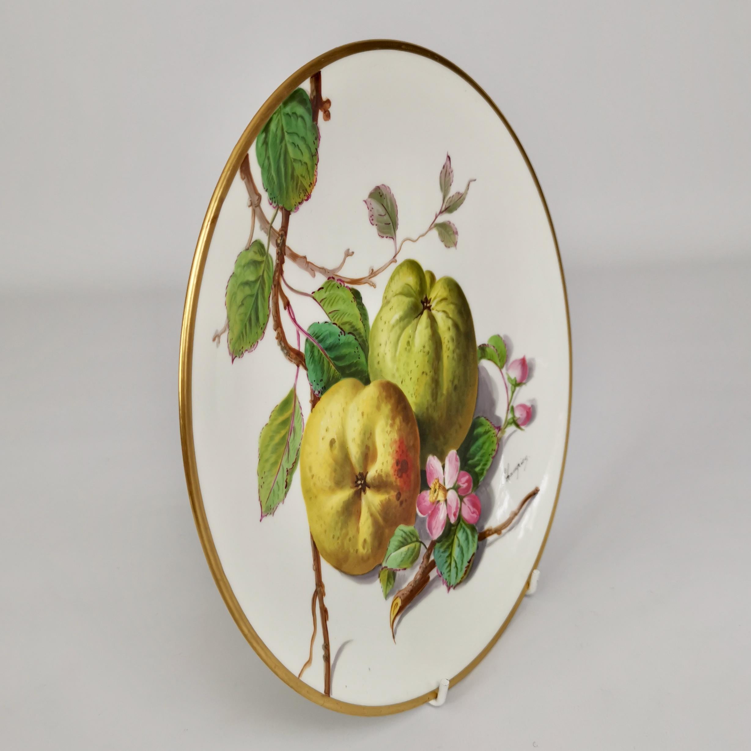 Paris Porcelain Pair of Cabinet Plates, Fruits by Champion for Hébert, ca 1890 3