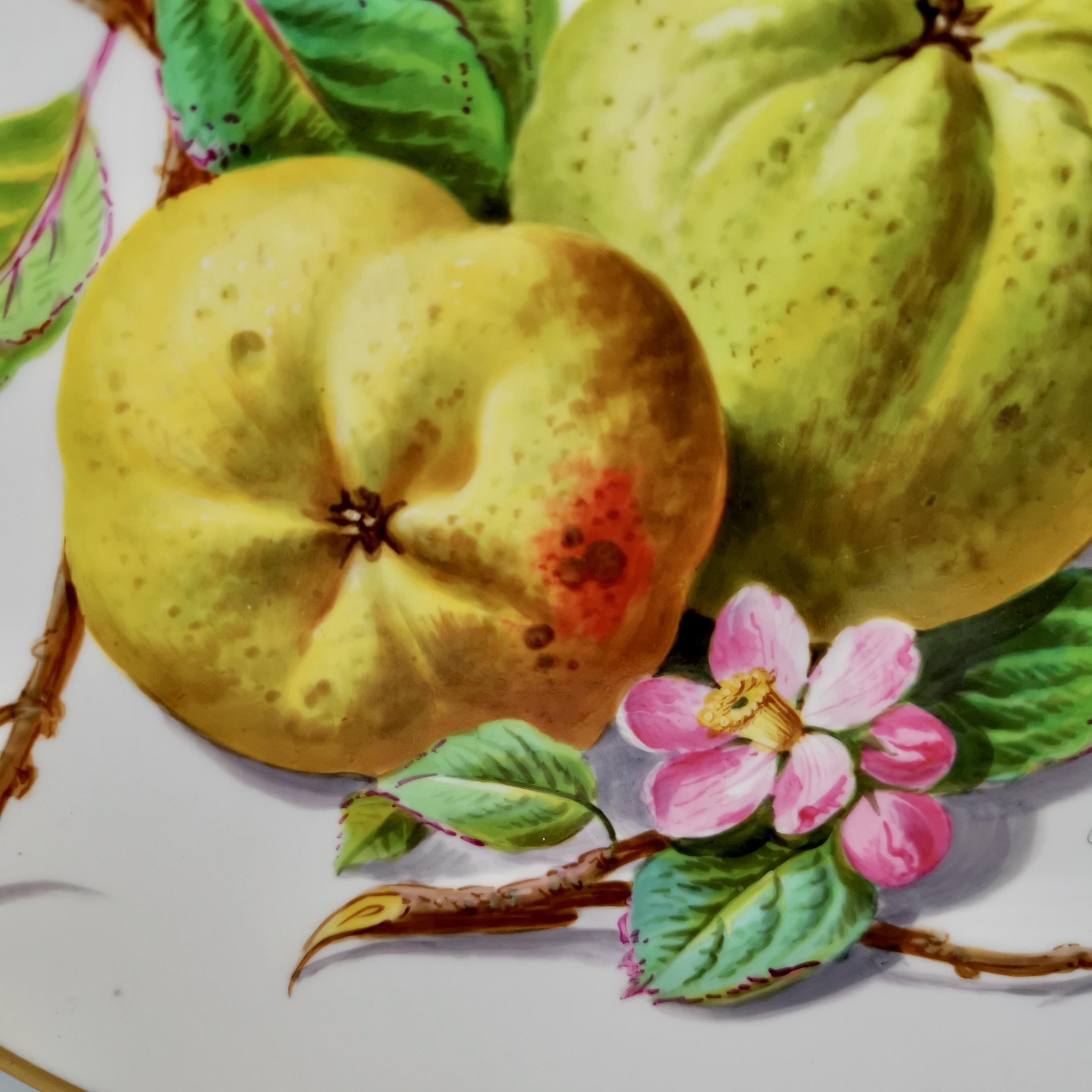 Paris Porcelain Pair of Cabinet Plates, Fruits by Champion for Hébert, ca 1890 In Good Condition In London, GB