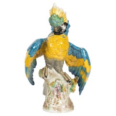 Paris Porcelain Parrot, 19th Century, Napoleon III Period.