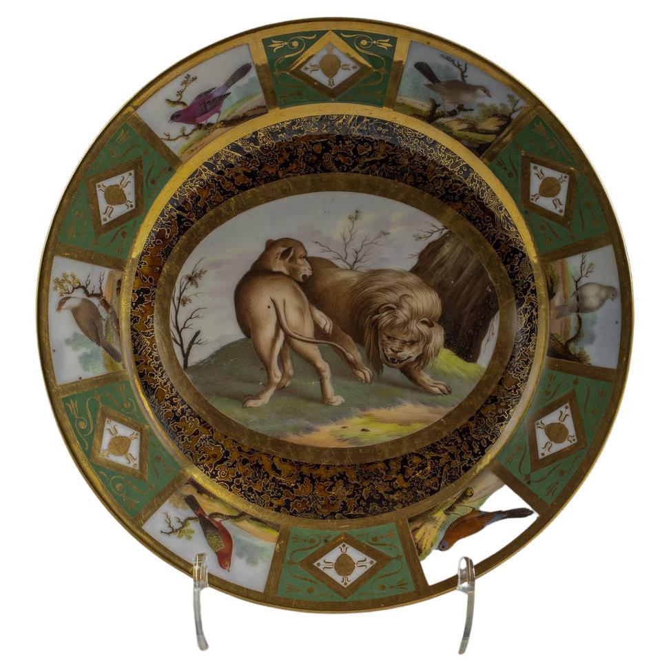 Assiette en porcelaine de Paris, vers 1820