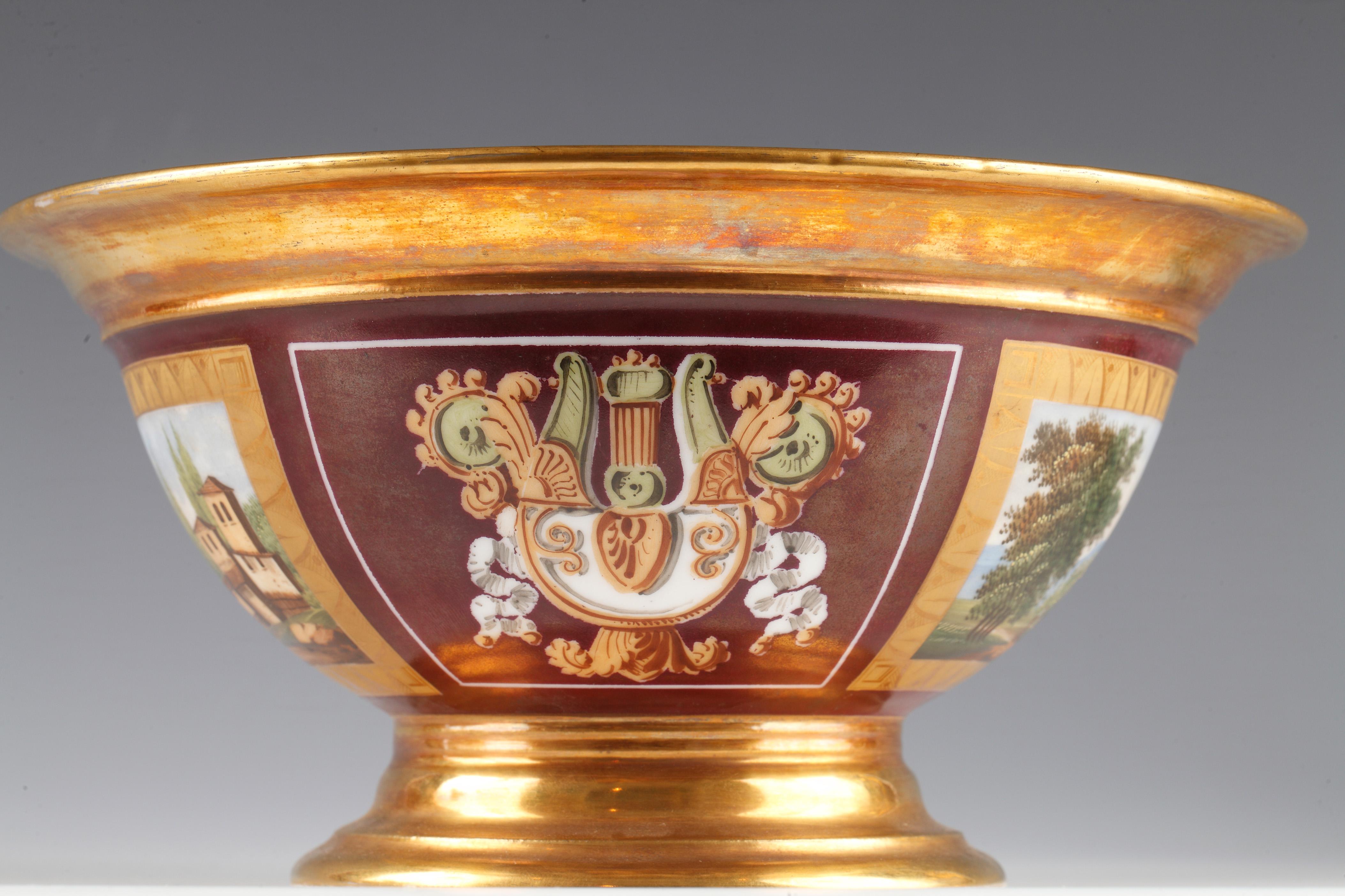 Oro Servizio da tè in porcellana di Parigi in stile Restauration, Francia, circa 1880 in vendita