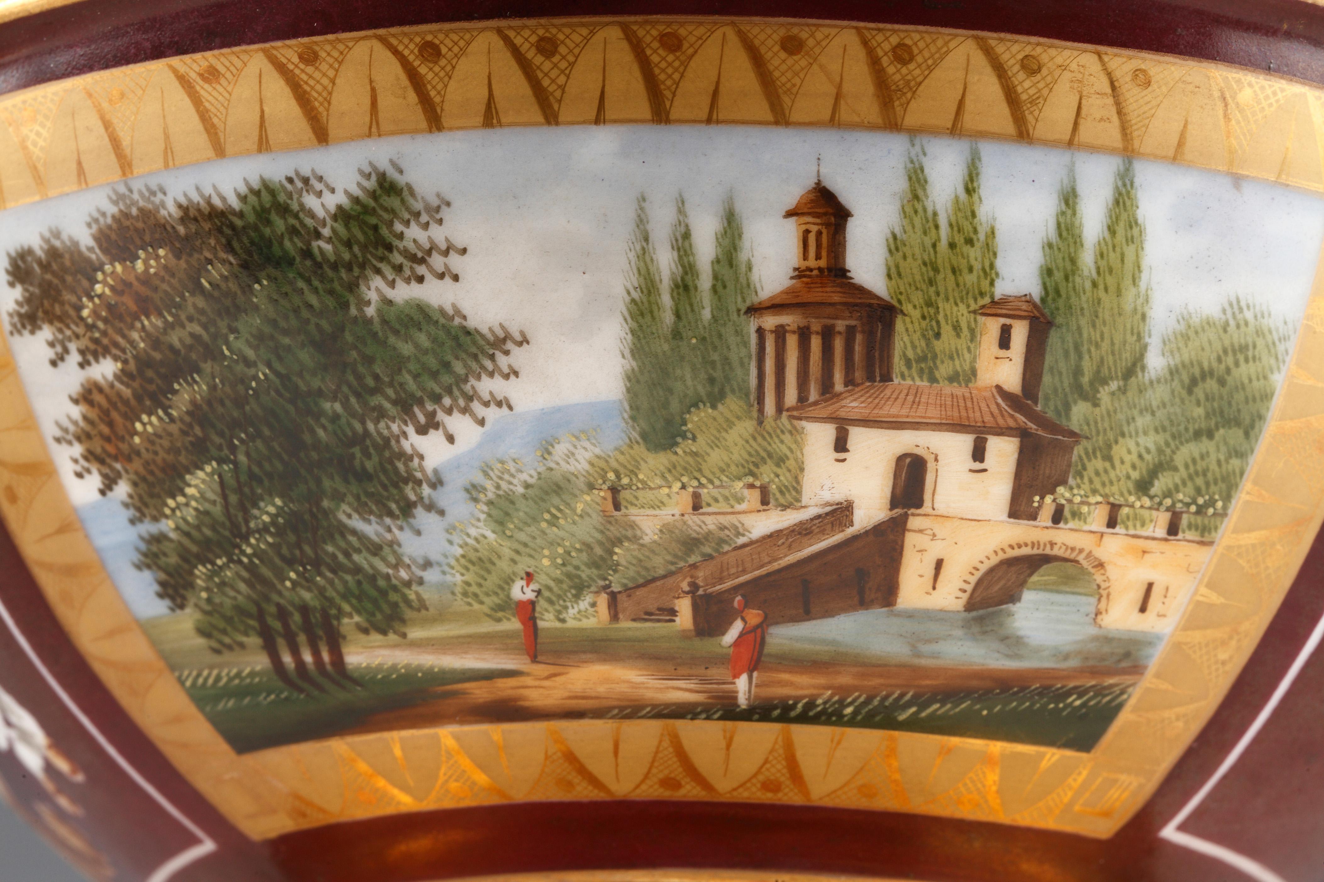 Servizio da tè in porcellana di Parigi in stile Restauration, Francia, circa 1880 in vendita 2