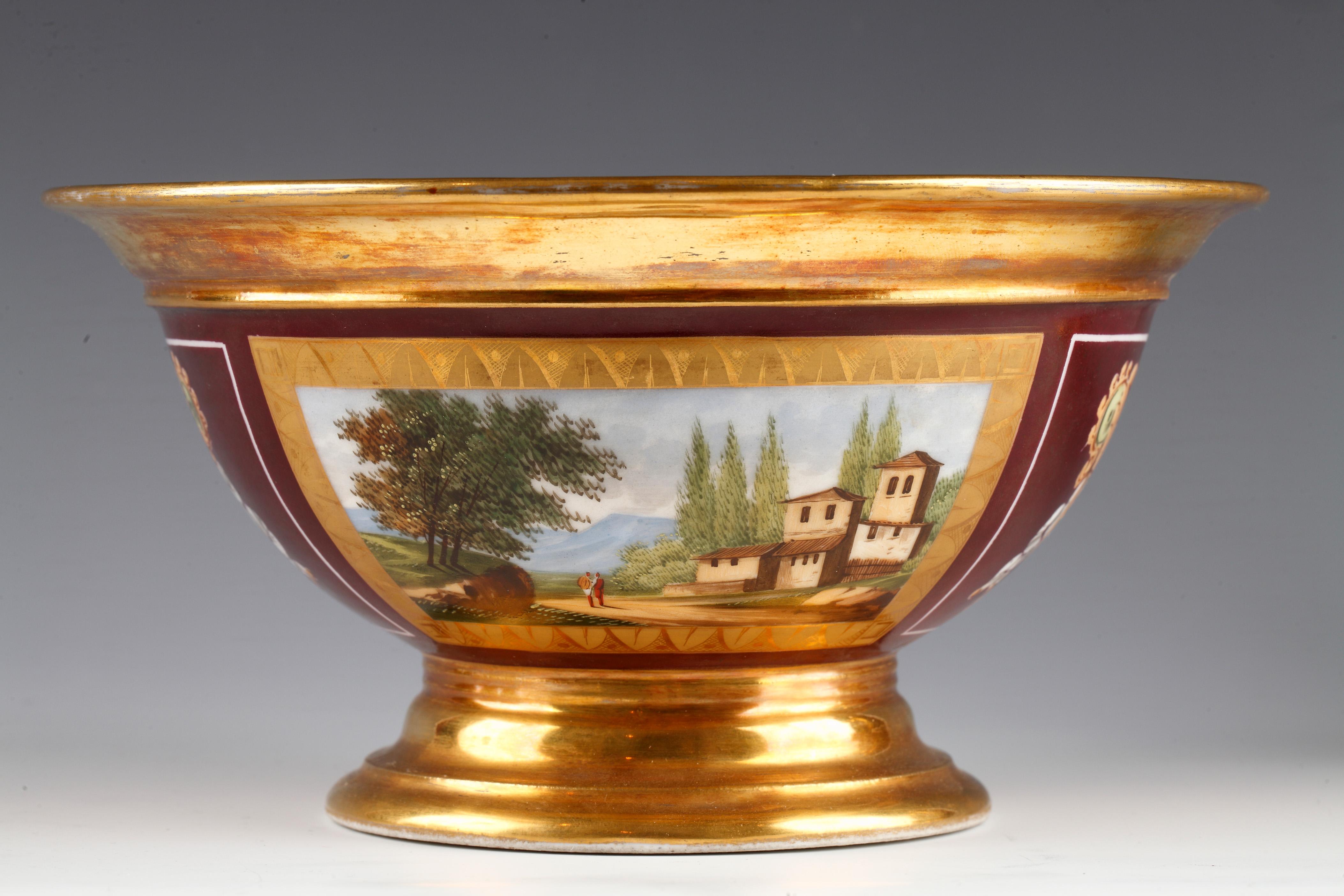 Servizio da tè in porcellana di Parigi in stile Restauration, Francia, circa 1880 in vendita 1