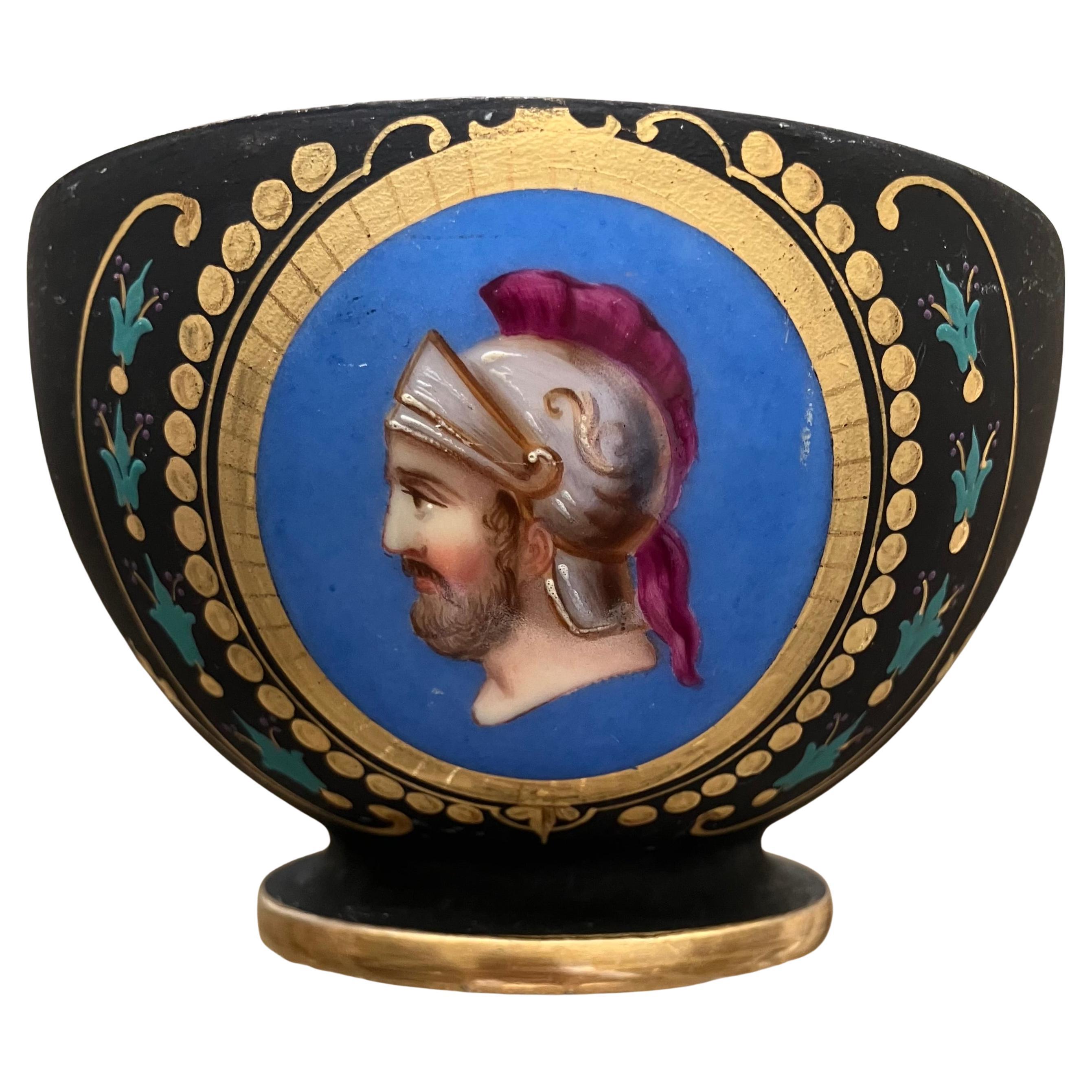 Bol de soldat en porcelaine de Paris