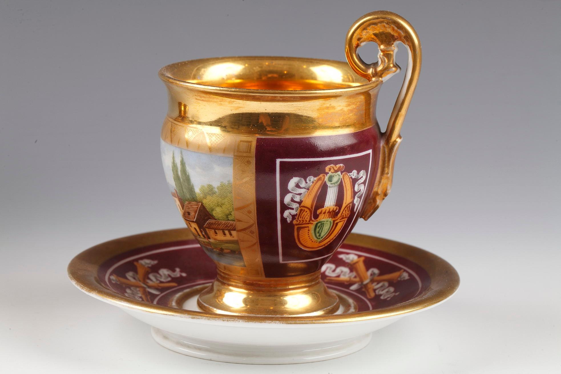 Paris Porcelain Restauration Style Tea Set, France, Circa 1880 For Sale 3