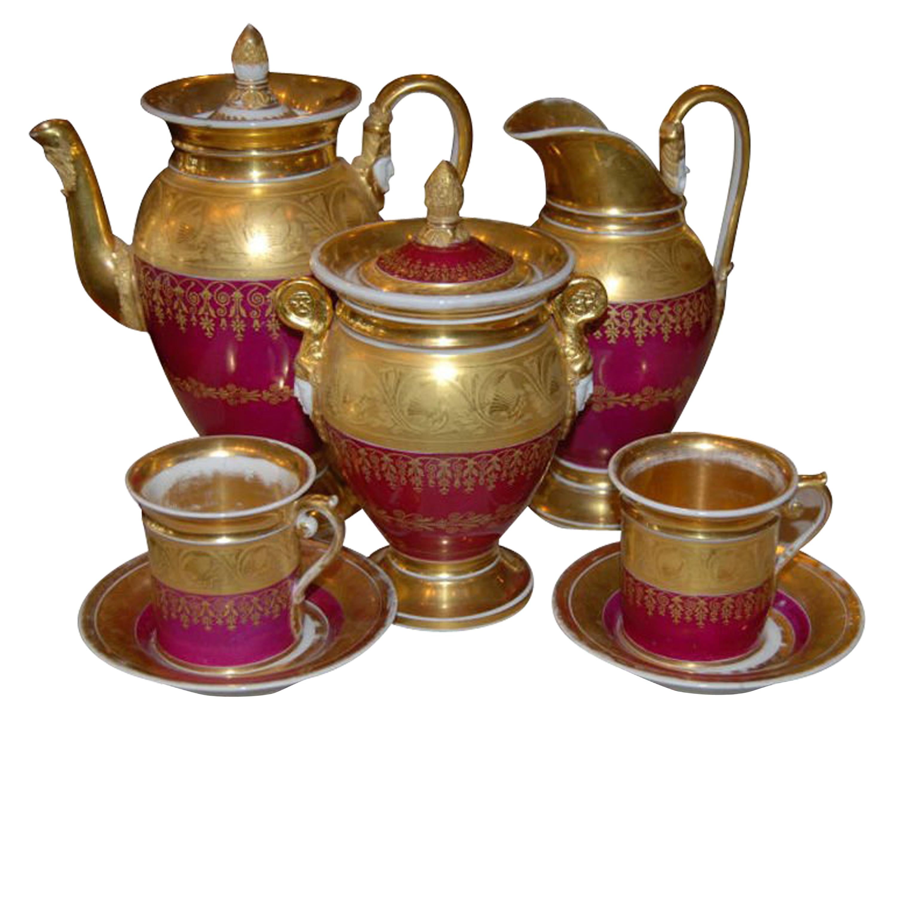 Paris Porcelain Tea Set For Sale