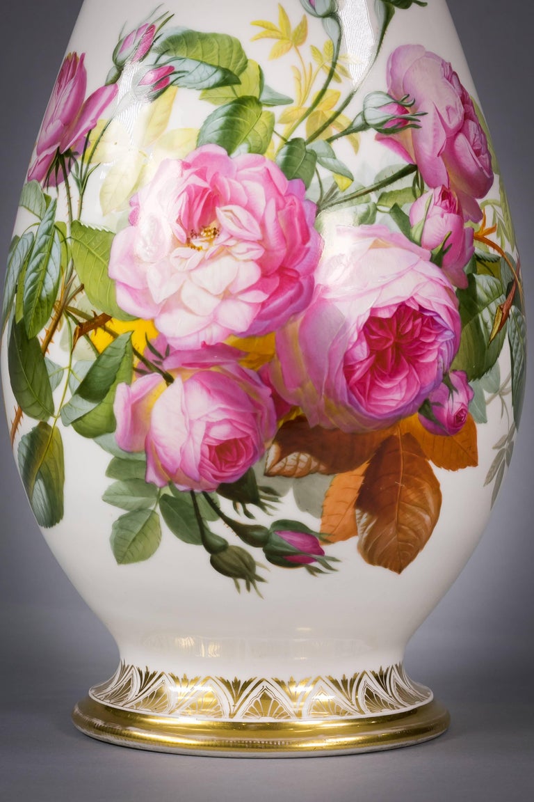 French Paris Porcelain Vase, circa 1840 For Sale