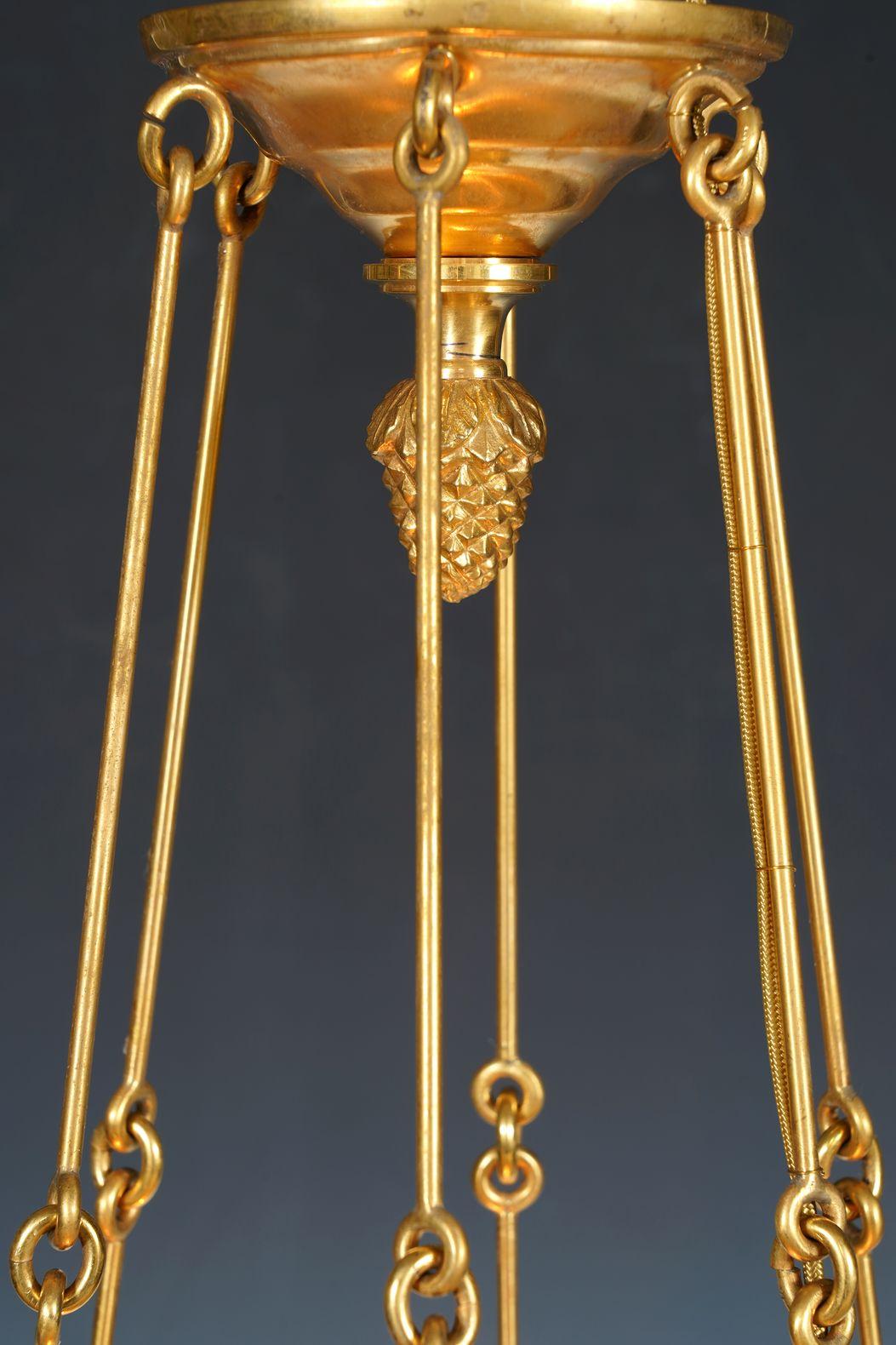 Paris Porcelaine Chandelier with Flowers, France, circa 1890 In Good Condition For Sale In PARIS, FR