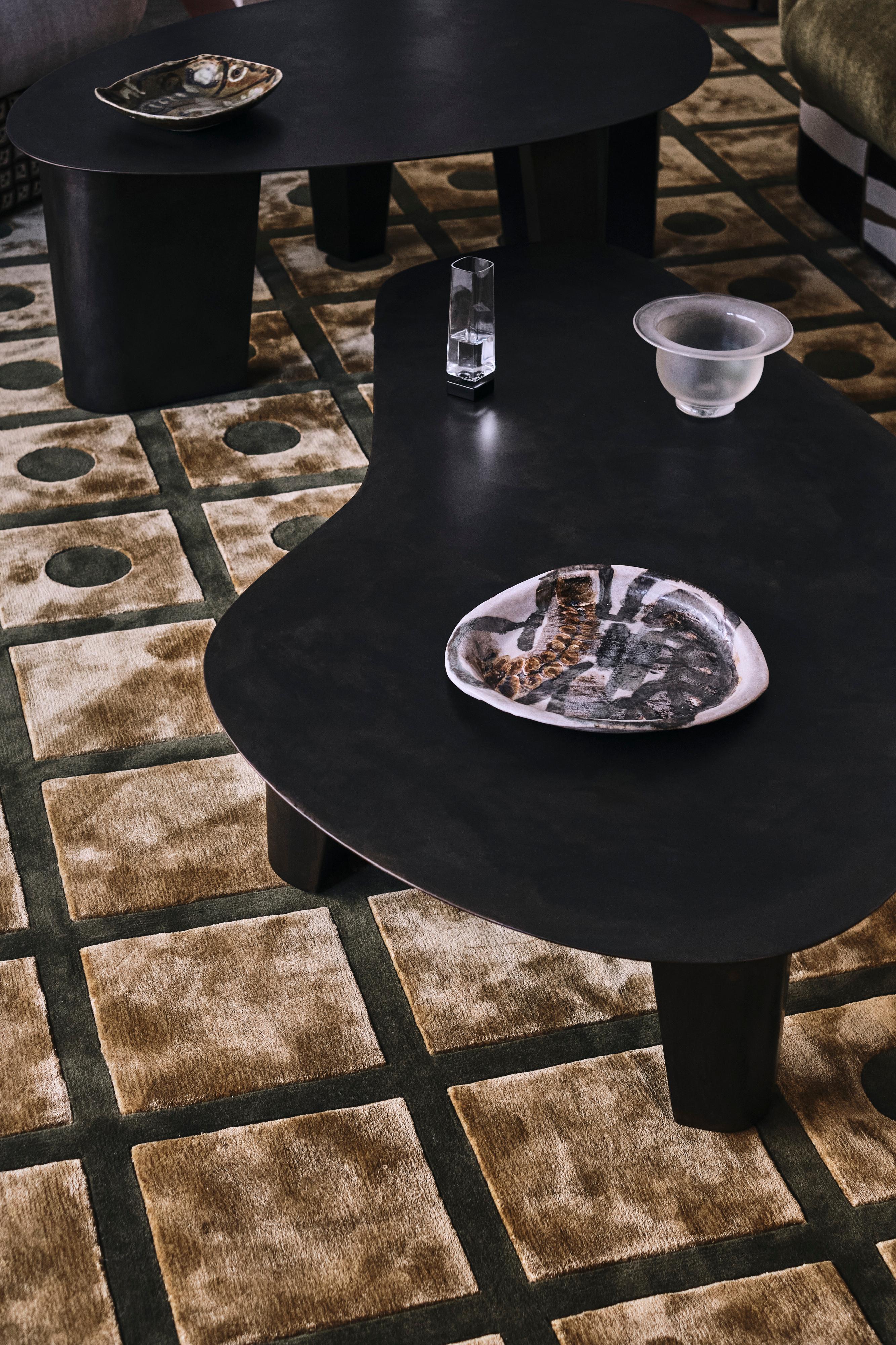 Post-Modern Paris Powder-Coated Steel High Small Coffee Table by Vogel Studio For Sale