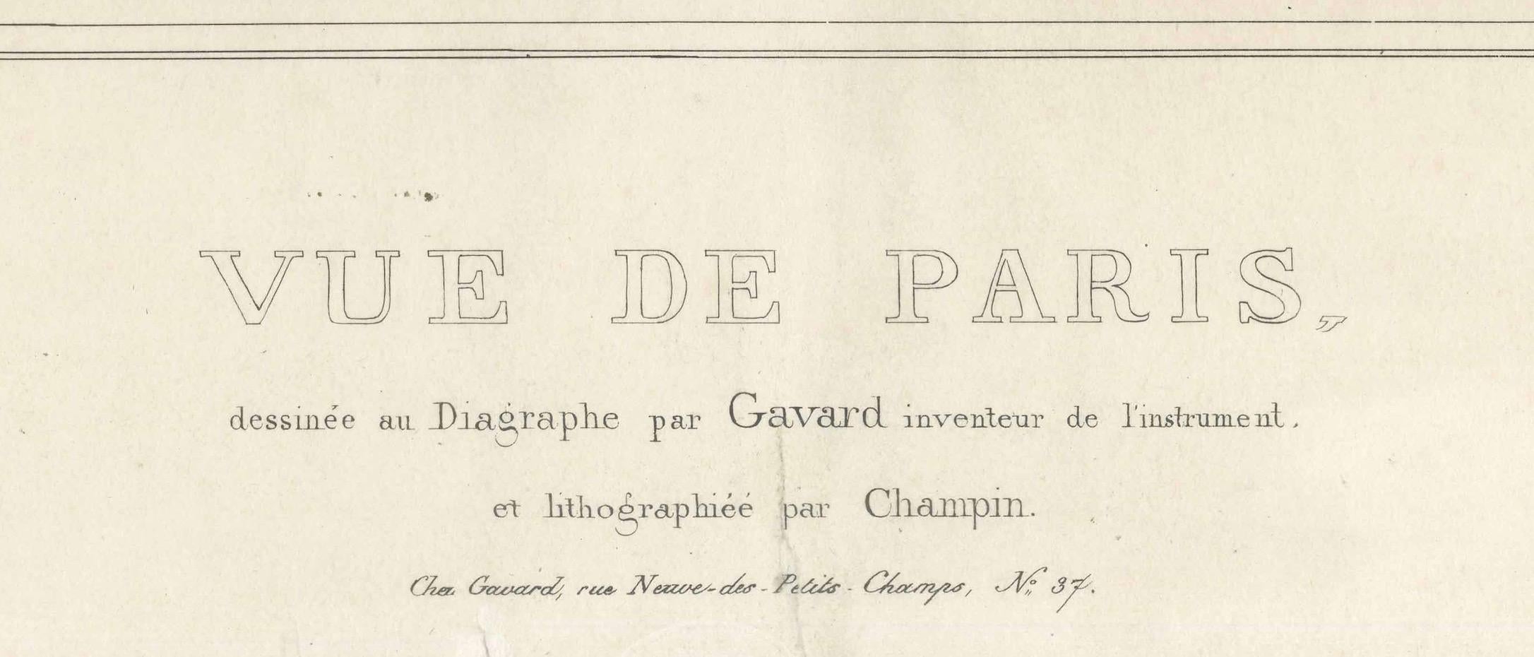 Mid-19th Century Paris Revealed: A 19th-Century Diagraphe Masterpiece by Gavard, 1832