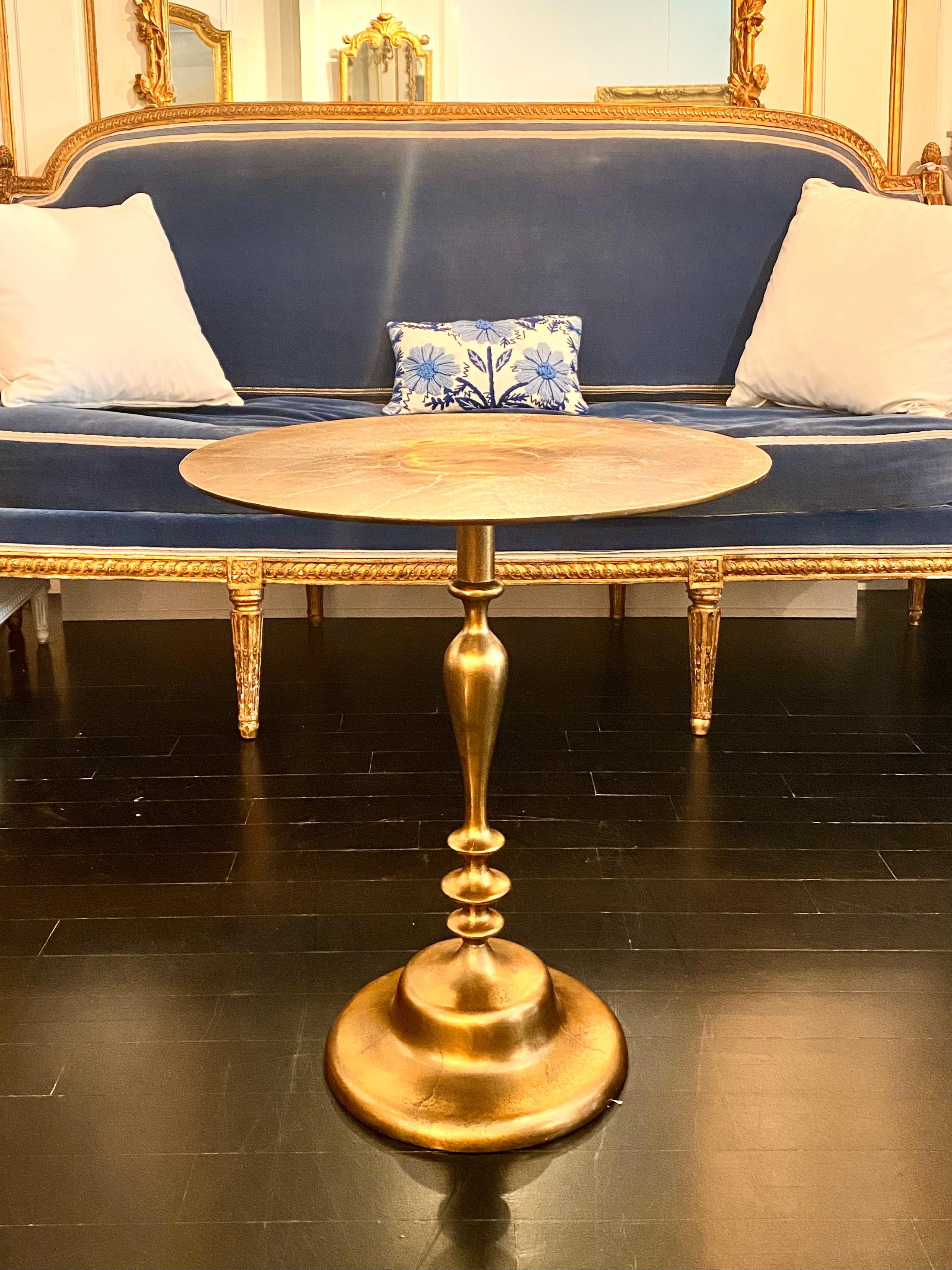 Paris Ritz Hotel, Hemingway Bar Bronze Side Table In Good Condition In Montreal, Quebec