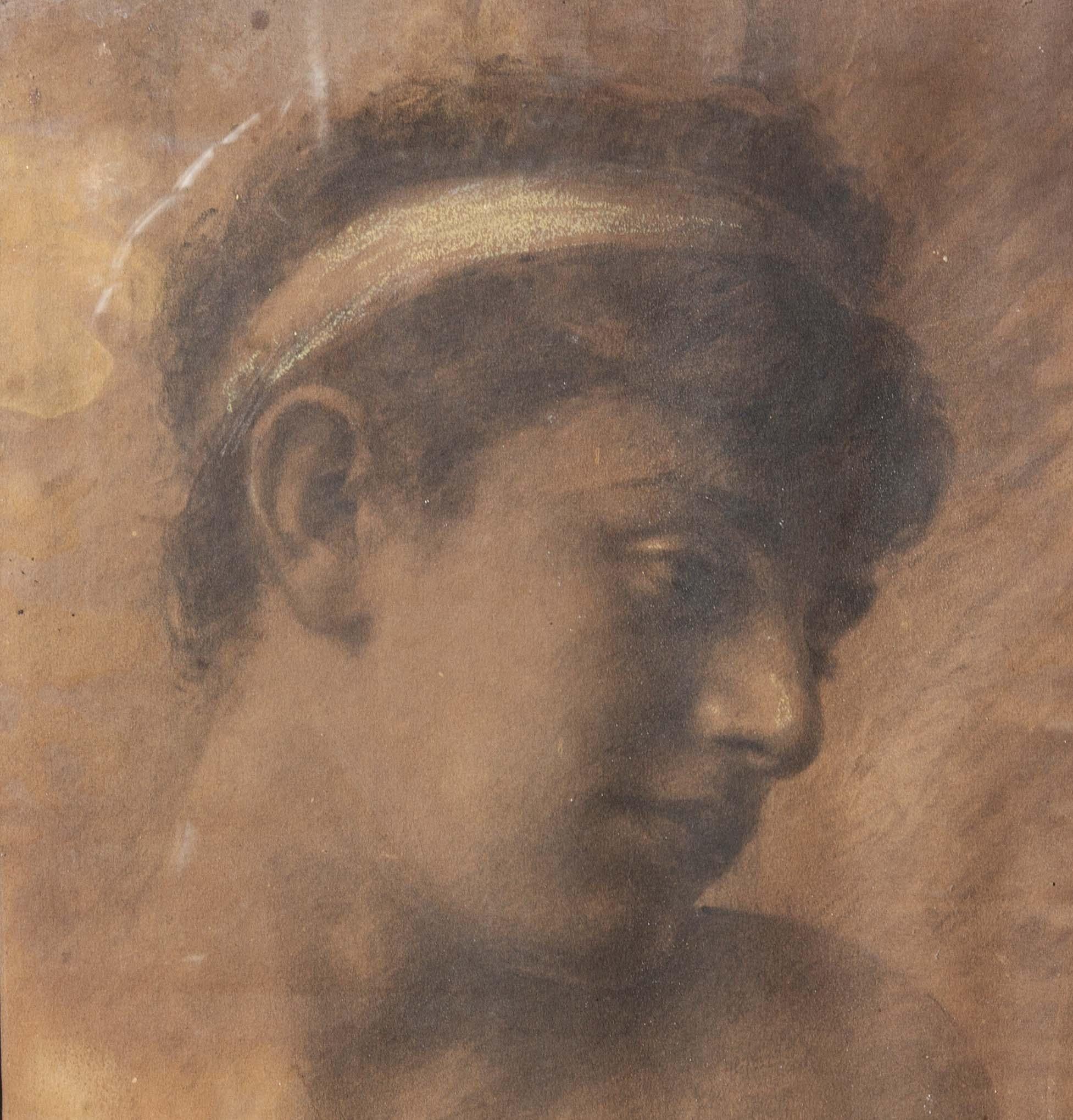 Francese Quadro di Style Paris Ritratto di giovane uomo firmato all'inizio del XIX secolo