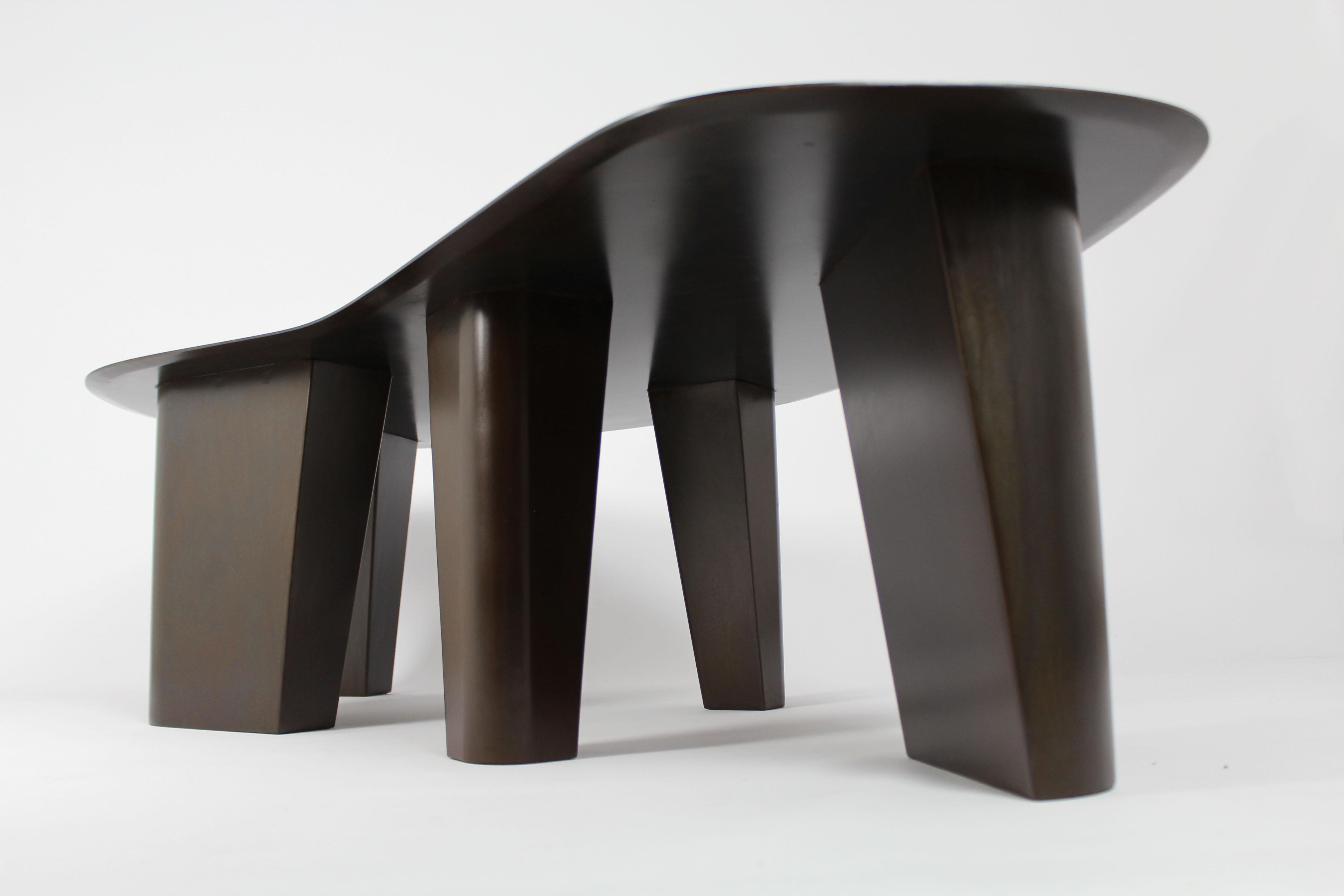 Paris Table, a Free-Form Steel Table, Blackened, by Vogel Studio In New Condition For Sale In Sarstedt, NI