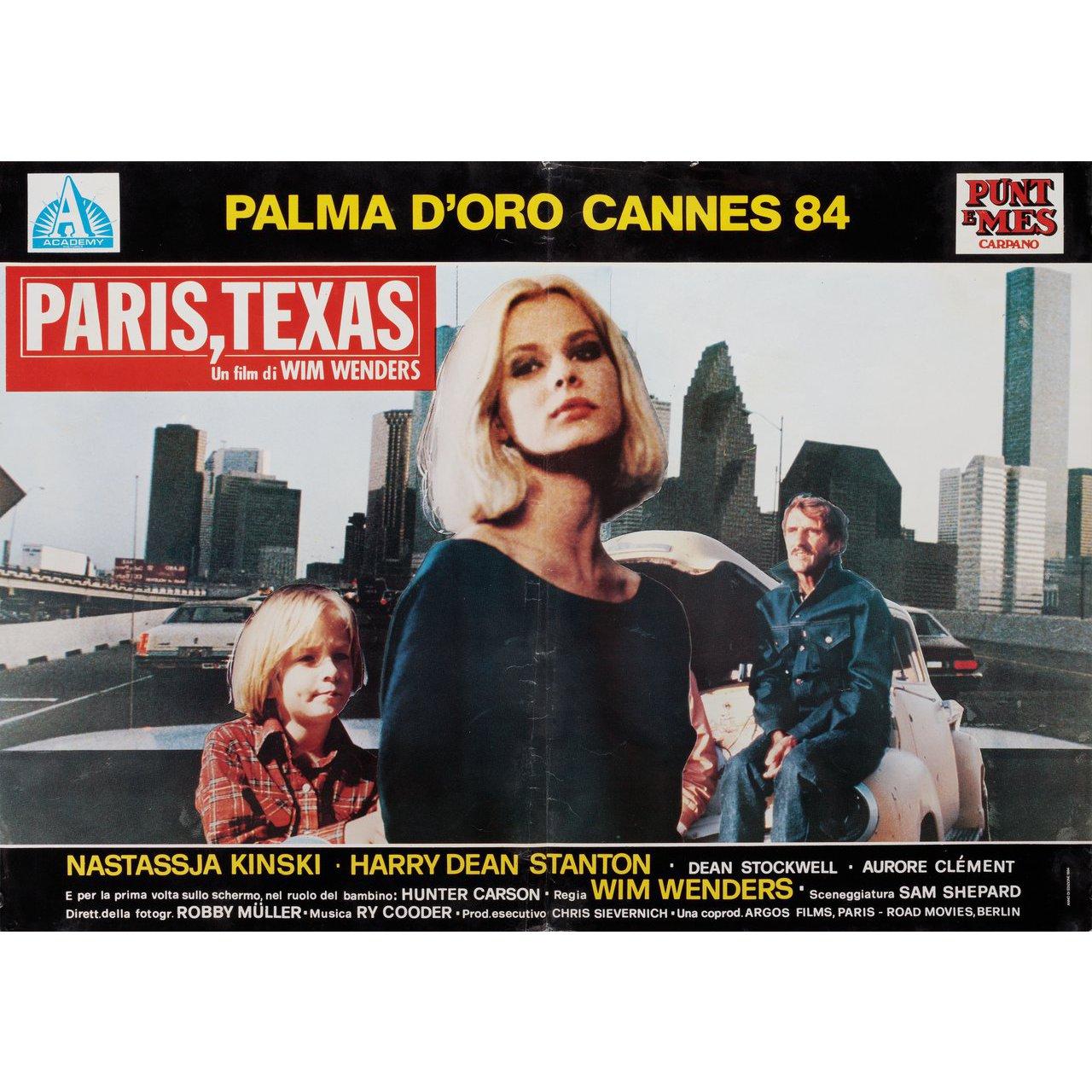 Late 20th Century Paris, Texas 1984 Italian Fotobusta Film Poster For Sale