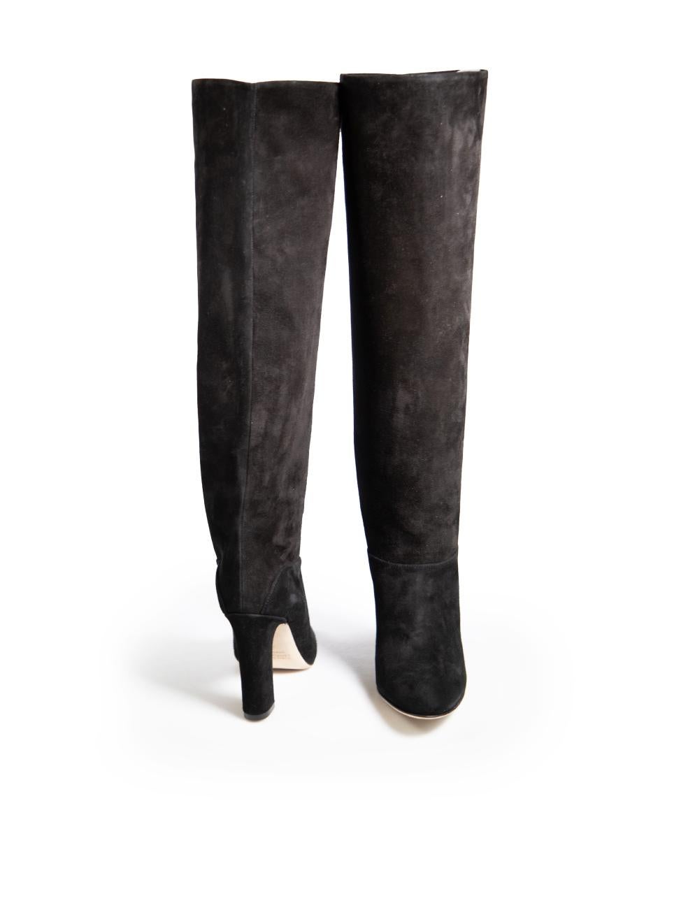 Paris Texas Black Suede Leather Knee-High Boots Size IT 36 In New Condition For Sale In London, GB