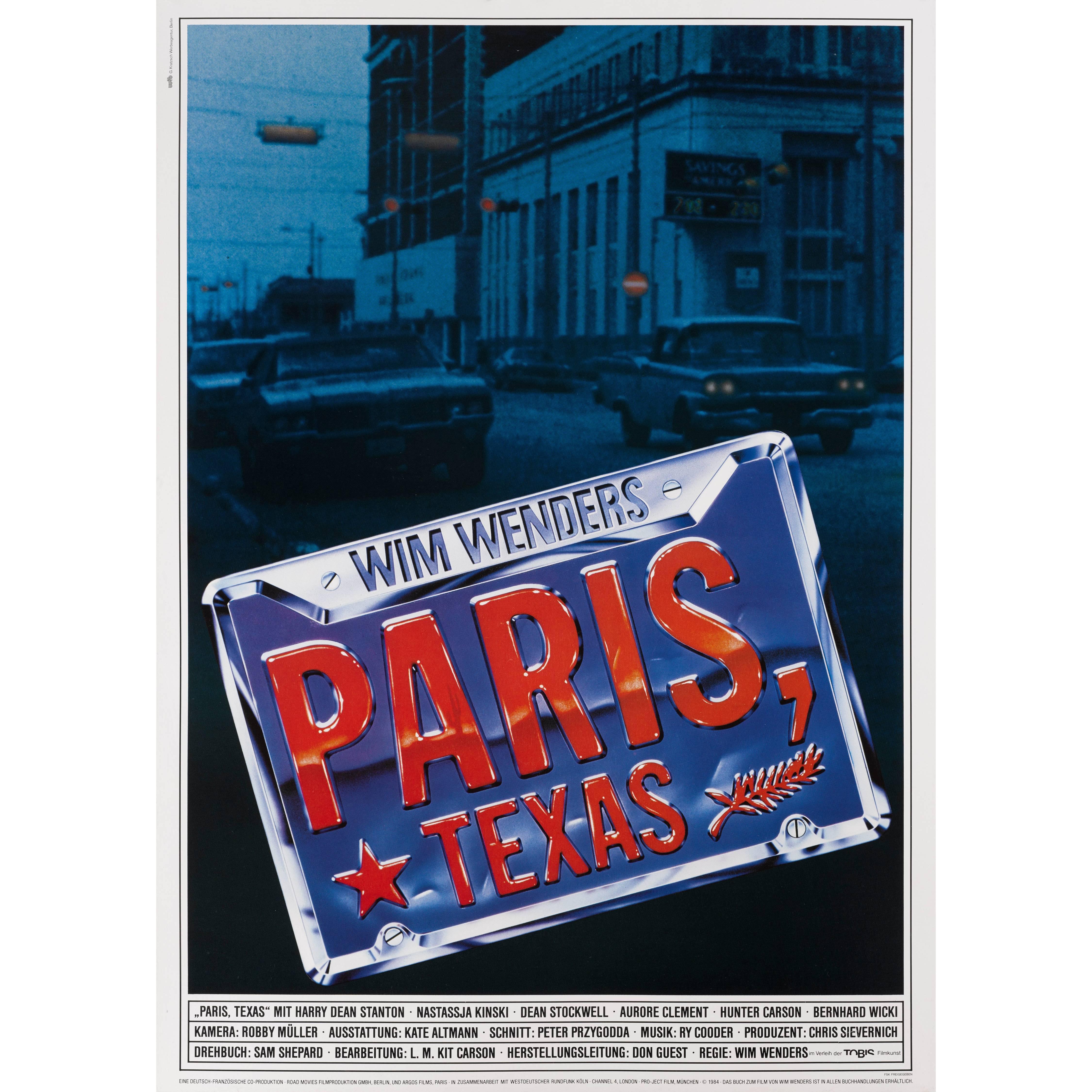 "Paris Texas" Original German Movie Poster