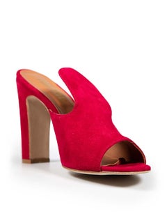 Paris Texas Red Suede Mules Size IT 40