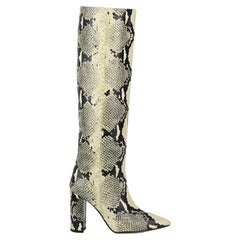Paris Texas Snake Effect Leather Knee High Boots EU 38 UK 5 US 8 