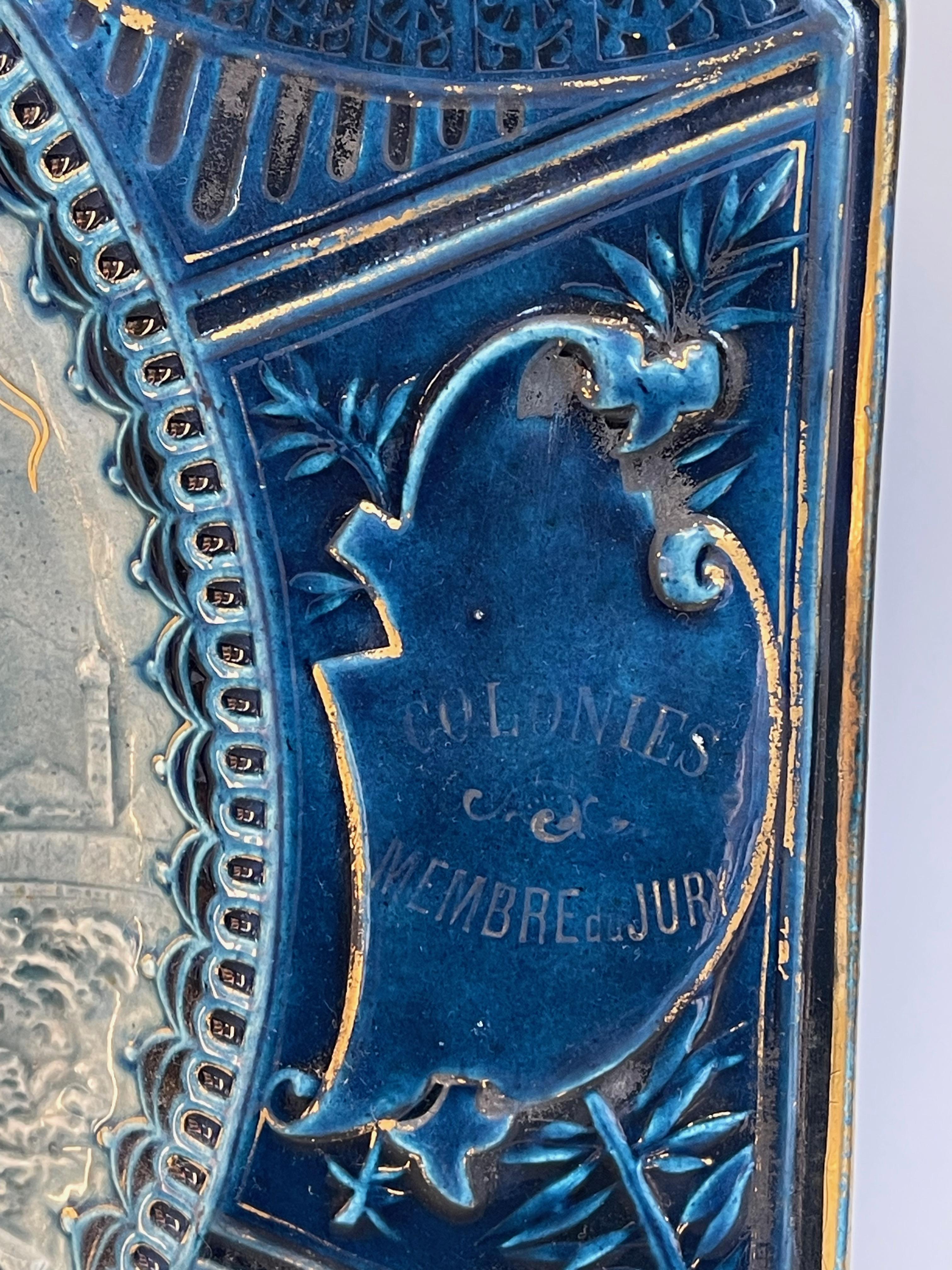 Exposition universelle de Paris 1889 - Grand plat Art nouveau en vente 3