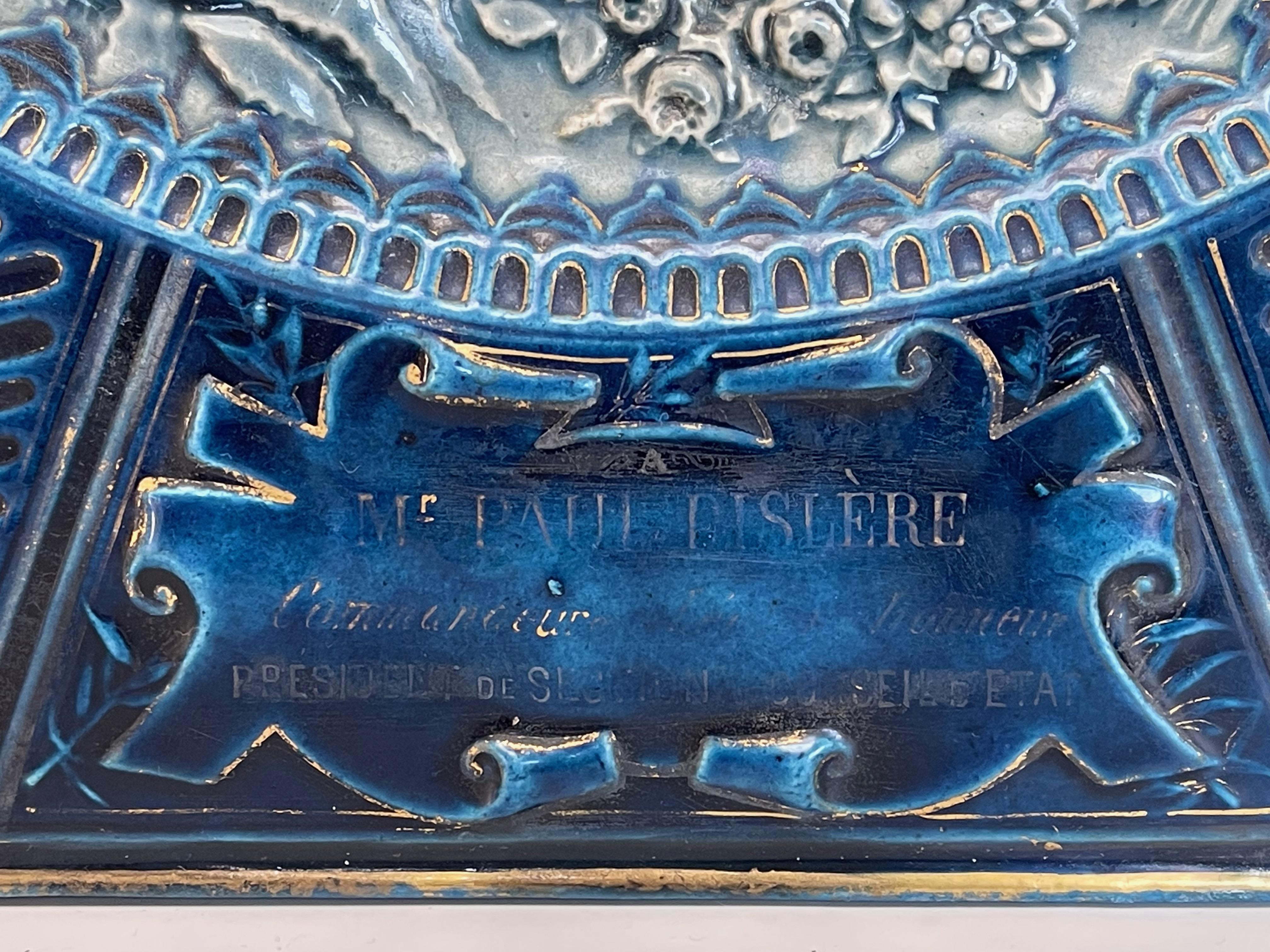 Exposition universelle de Paris 1889 - Grand plat Art nouveau en vente 4