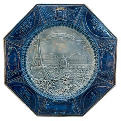 Antique Paris Universal Exhibition 1889 Large Art Nouveau Dish
