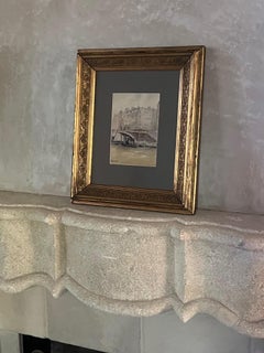 Paris Aquarell von Grandjean in antikem Rahmen