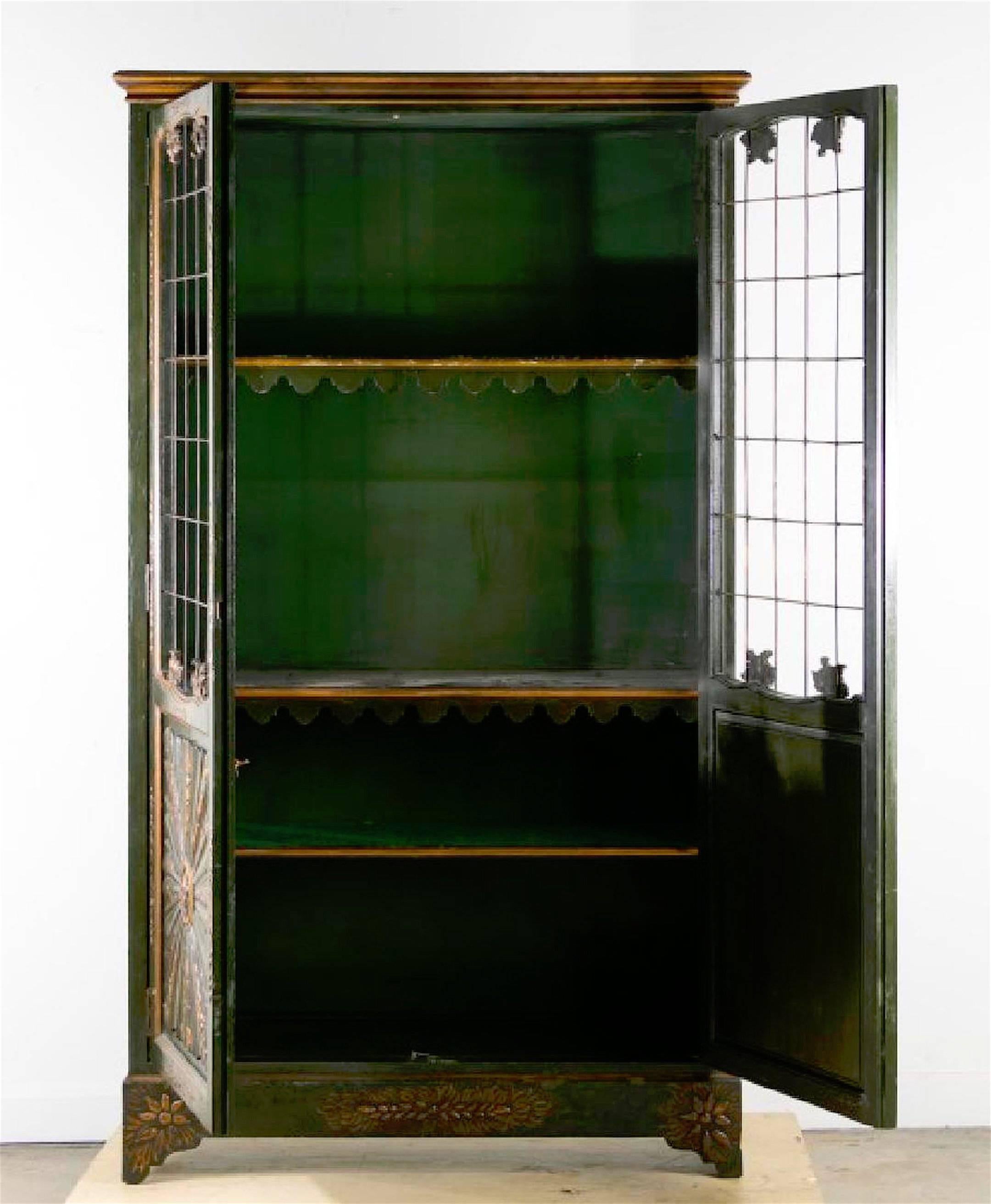 19th Century Parish-Hadley Chinoiserie Lacquered Bookcase