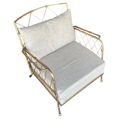 Parisian Brass Bergere Armchair