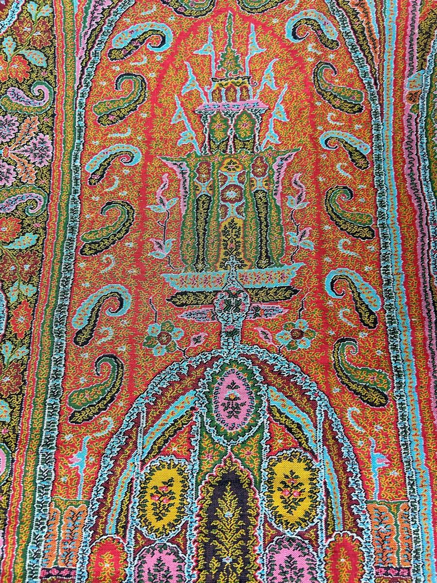 Parisian cashmere Paisley shawl with signature - France Circa 1855 For Sale 9