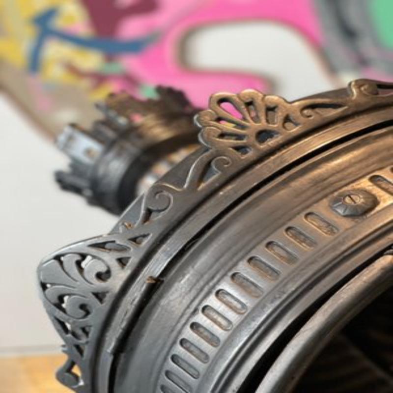 Parisian Cast Iron Lantern, France, 1950s For Sale 1
