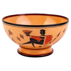 Delvaux Parisian French Egyptian Revival Porcelain Bowl 19th Century