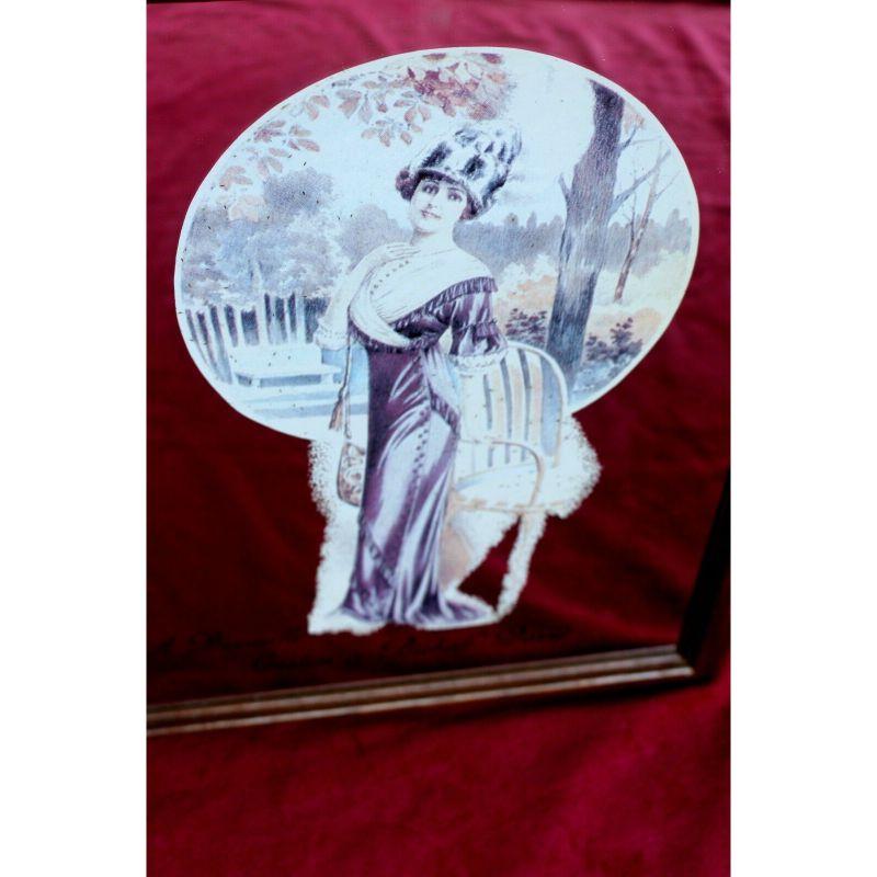 Parisian French Vintage Mirror Deauville Lady Early 20s Beshoft David For Sale 3