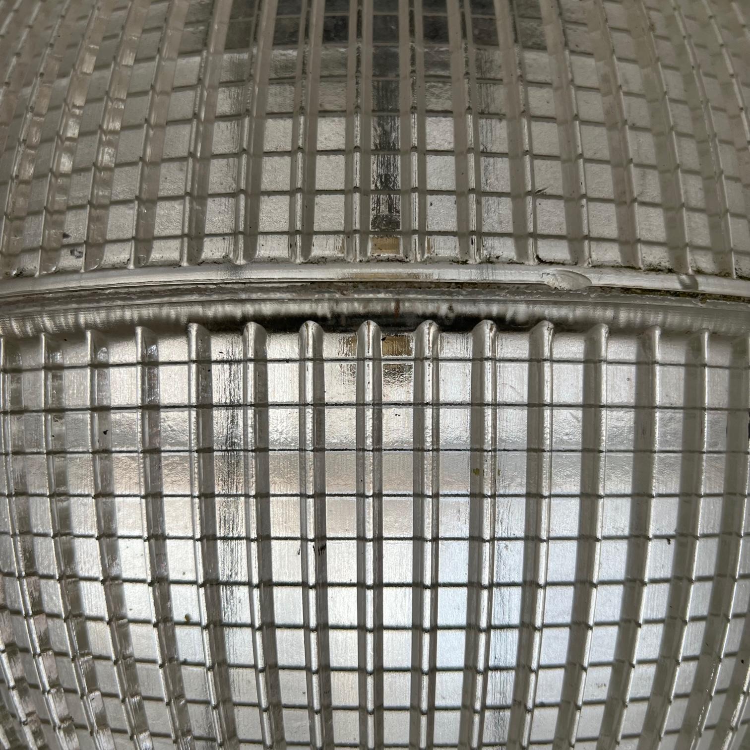 Mid-20th Century Parisian Glass Holophane Mid-Century Globe Pendant Lights, 'Up to 3 Available'
