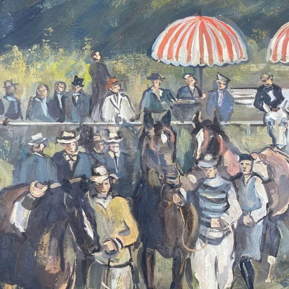 Race de chevaux parisienne - 1920  en vente 4