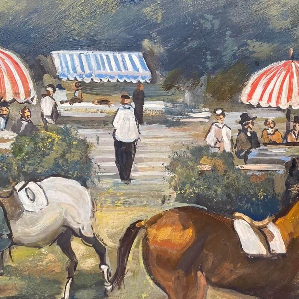 Race de chevaux parisienne - 1920  en vente 5