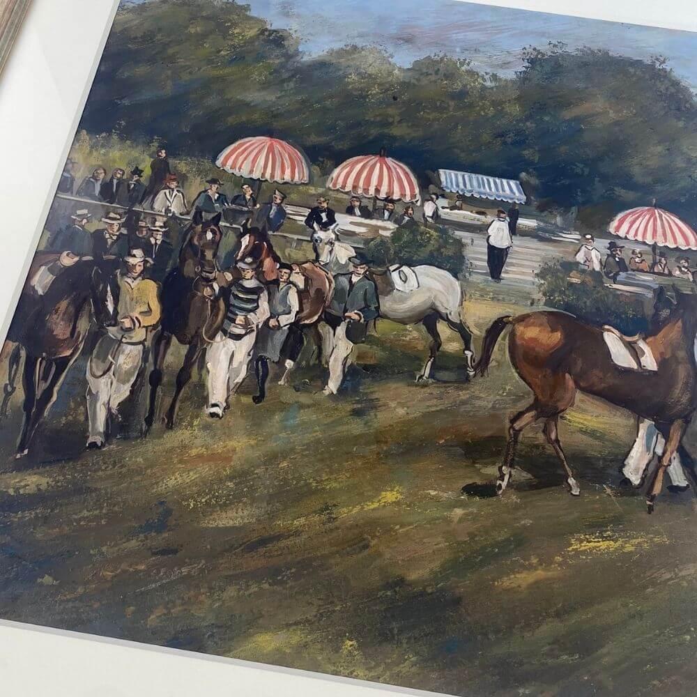 Peint Race de chevaux parisienne - 1920  en vente