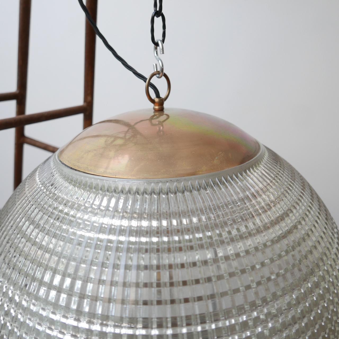 20th Century Parisian Mid-Century French Glass Globe Pendant Light