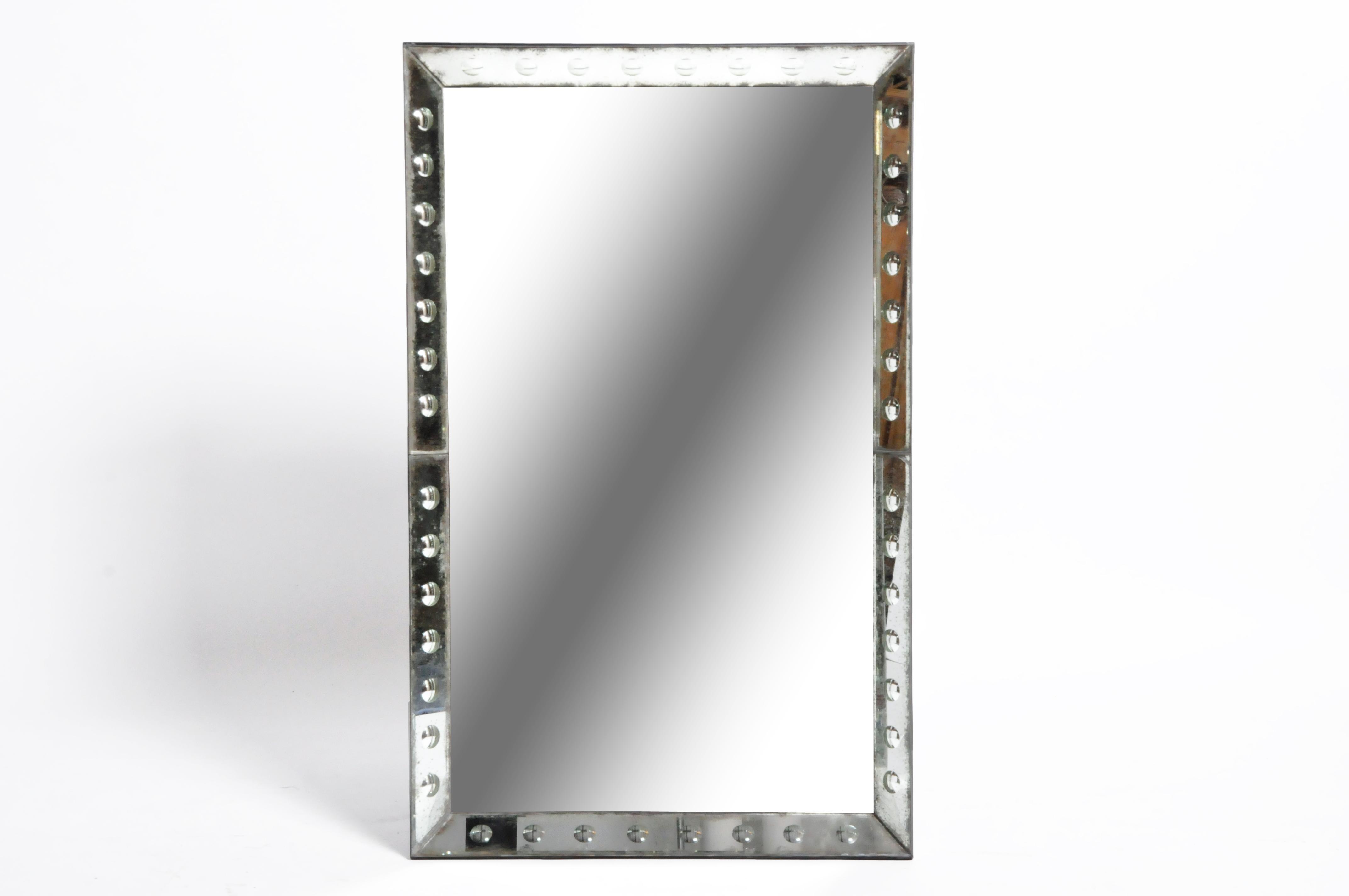 Parisian Mirror with Studded Glass Frame 12